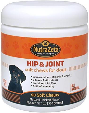 Premium Hip &amp; Joint for Dogs - All Natural Soft Chew Treats - Glucosamine for Dogs, Organic Turmeric, MSM, Chondroitin -Best Joint Support, Anti-Inflammatory, Arthritis Pain Relief – 90 Count Made USA