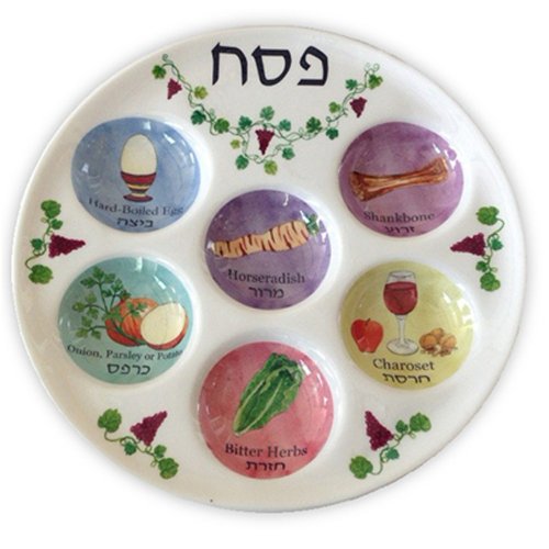 Vinyl Passover Round Seder Plate - 6 Pack