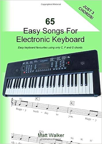 65 Easy Songs For Electronic Keyboard Just Three Chords Easy Keyboard Favourites Using Only C F And G Chords Walker Matt Amazon Com Books