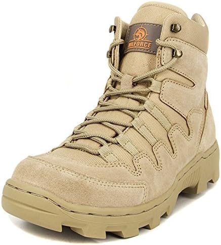 Milforce Men's Military Desert Travel Slip Resistant 6'' inch Boots with Metal Buckle