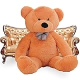 WOWMAX 4 Foot Light Brown Giant Teddy Bear Cuddly Stuffed Plush Animals Teddy Bear Toy Doll 47