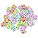 Polytree 50pcs Multicolored Cartoon Animal 2 Holes Wood Sewing Buttons (Owl)