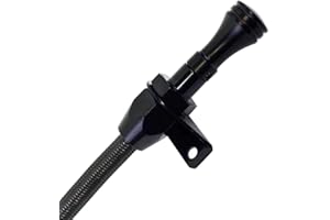 GENERIC Firewall mounted transmission stainless steel oil dipstick with black housing - compatible with GM 4L80E Dipstick transmission LS LS1 LS3 LS6 LSX