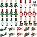 Boao Christmas Wood Clips Christmas Tree Photo Clips Elk Gloves Snowflake Clothespins DIY Photo Pegs for Home School Art Craft Decor (60 Pieces)