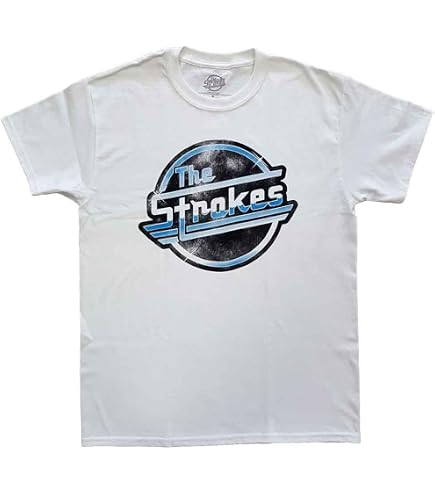 Amazon.com: Men's Strokes Red Logo T-Shirt Small Natural