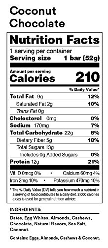 RXBAR PROTEIN BAR COCONUT CHOCOLATE, 1.8 OZ