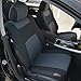 Full Set Black & Charcoal Grey Seat Covers for Car Auto SUV Polyester Cloth - 60/40 Split Rear Bench