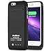 iPhone 6 Battery Charging Case External Battery Backup Charger Case 3500mAh with Kickstand for iPhone 6/6S by Kujian (Black)
