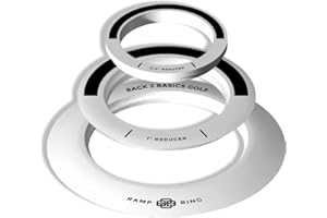 BACK 2 BASICS GOLF 3-Piece Putting Ring Set, Putting Green Indoor Ramp Ring & Hole Reducers for Ultimate Precision Golf Practice, Usabe for Indoor Golf Hitting Mat & Putting Green Outdoor, Golfing Gifts for Men & Women