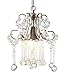 Garwarm Mini Style K9 Clear Crystal Chandeliers, Ceiling Lights,Crystal Pendant Light,Ceiling Light Fixtures for Living Room Bedroom Restaurant Porch Chandelier,1-Light,Champagne