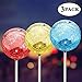 GIGALUMI Christmas Outdoor Solar Garden Lights, 3 Pack Cracked Glass Ball Solar Garden Stake Light, Solar Powered Lights Outdoor Multi-Color Changing LED Light for Garden, Patio, Backyard