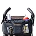 Highest Quality Universal Stroller Organizer, Black (More Color Options Available), Also Converts to Crossbody Bag/Shoulder Bag, Car Organizer and Wagon Organizer, by Mommydaddy&me. Black