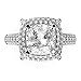Metal Factory Sterling Silver 925 Cubic Zirconia CZ 3 Ct. Cushion Cut Halo Engagement Ring