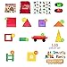 Smarty Pants Builder's Club 110 Piece Magnetic Tile Set - 3D Magnetic Building Blocks - STEM Toys for Kids - Educational Construction Set for Girls & Boys Age 3+