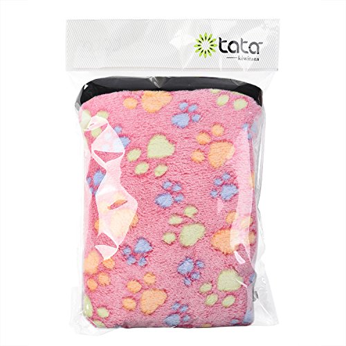 kiwitatá Dog Blanket Soft Pet Puppy Cat Cozy Sleeping Cushion Mat Washable Warm Bed Blankets Crate Pads for Small Animals (S, Pink)
