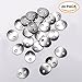 Canomo 24pcs 2.3mm Holes Stainless Steel Button Snaps Bracelet Clasps for Necklaces, Rings, Bracelet and Jewelry, Sliver