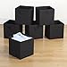 Storage Bins - Collapsible Storage Cube Organizer, Nonwoven Basket Container Fabric Drawers Set of 6, Black 10.5”, Dual Handles