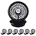 Allnice Mini USB Fan Desk Fan USB Powered Desktop Fan 360° Rotation 3 Speeds Table Fan Quiet Personal Fan with 7 Colors Night Light for Home Office Travel Bedroom (Black)