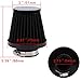 E-Bro 2PCS Motorcycle Air Intake Filter Cleaner Black (54mm)