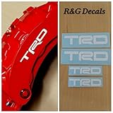 R&G Toyota TRD Brake Caliper HIGH TEMP Decal Sticker Set of 4 (White)