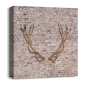 Canvas Wall Art Wood Feature Abstract Painting Artwork for Home Prints Framed - 12x12 inches