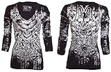 Xtreme Couture AFFLICTION Womens LS T-Shirt OFFERING Biker UFC Sinful