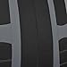 PolyCloth Sport Seat Covers Rubber Floor Mats & Steering Wheel Cover for Auto Car SUV Truck - Two Tone Black & Gray