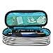 JEMIA Square Compartments Collection 1 Independent Zipper Chambers with Mesh Pockets Pencil Case (Black White Stripes, Canvas)