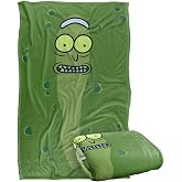 Rick and Morty Pickle Rick Silky Touch Super Soft Throw Blanket 36" x 58",Multi