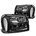For Chevy Trailblazer Pair of Black Housing Clear Corner Headlight Lamp Kit Replacement