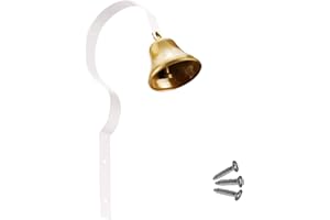 Comsmart Dog Bell Pet Door Bell Hanging Brass Doorbell for Potty Training Housetraining Houserbreaking (White)