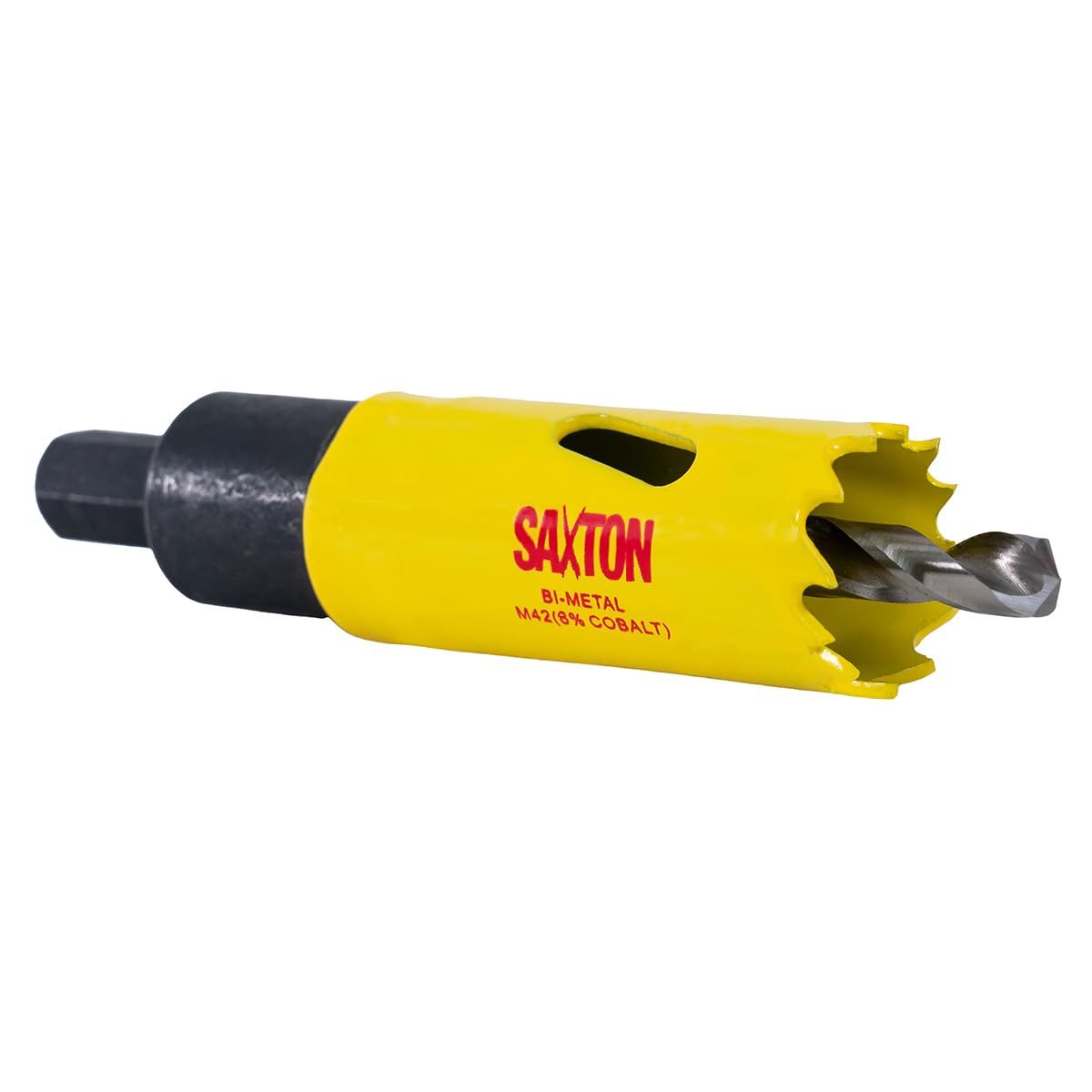 Saxton HSS Hole Saw Cutter M42 Bi-Metal 8% Cobalt Heavy Duty + Arbor (14mm – 230mm) (16mm + Arbor)