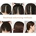 2 Pieces Black Clip in Hair Extensions Human Hair 14inch,Straight hair Hairpiece About 25g/pc,Cand Be Dyed
