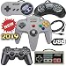 New 2019: 5 USB Classic Controllers - NES, SNES, Sega Genesis, N64, Playstation 2 (PS2) for RetroPie, PC, HyperSpin, MAME, Emulator, Raspberry Pi Gamepad primary