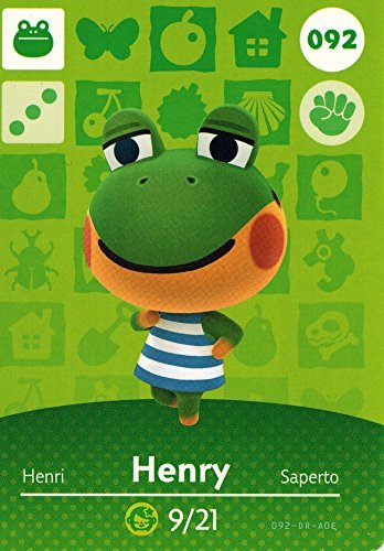 Animal Crossing Happy Home Designer Amiibo Card Henry 092/100 by Nintendo
