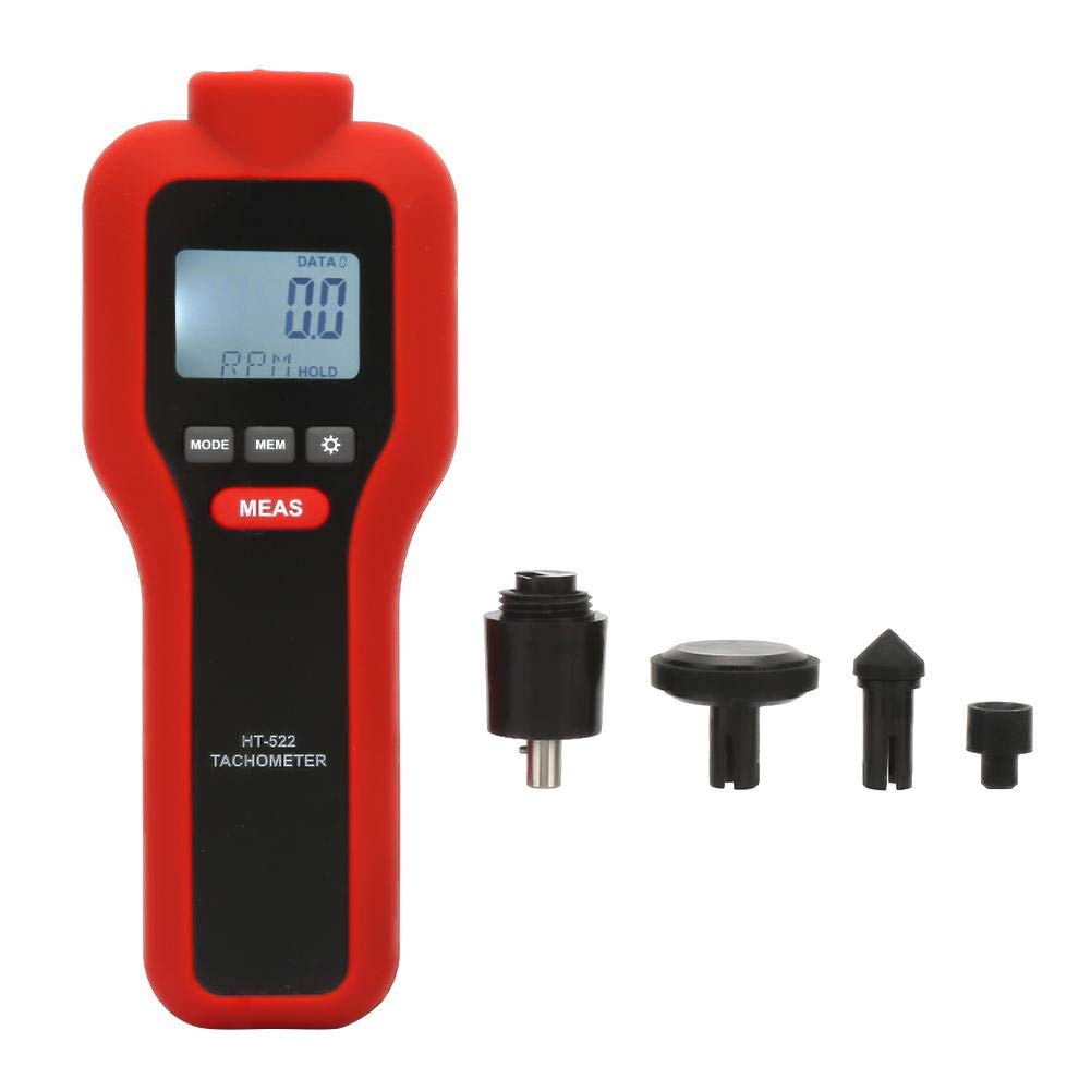 Jadpes Digital Tachometer, 2 in 1 Non-contact Tachometer Digital Contact Handheld Rotate Speeds Meter Handheld 2-99999& Contact 2-19999 LCD Digital Tachometer Tach