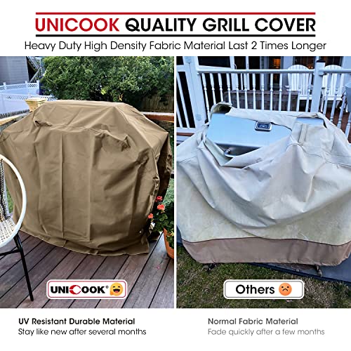 Unicook Grill Cover 60 Inch, Heavy Duty Waterproof Gas BBQ Cover with
