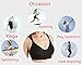YIANNA Womens Post-Surgery Front Closure Brassiere Sports Bra, YA83288-Black-M
