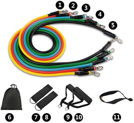 Diu Life Resistance Bands 1000 Set, Exercise Bands with Door Anchor, Handles, Waterproof Carry Bag, Legs Ankle Straps for Resistance Training, Physical Therapy, Home Workouts. …