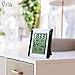 Digital Thermometer and Hygrometer --- Indoor Humidity & Temperature Monitor with Battery Included - Large, Bright LCD Display for Quick Reading - Multiple Mounting Options - Convenient Touch Screen