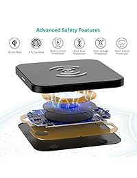 CHOETECH Cargador inalámbrico, certificado Qi ultradelgado, inalámbrico, almohadilla de carga compatible con iPhone Xs Max XS XR X 8 8 Plus, Samsung Galaxy S9 S9+ Note 9 Note 8 S8, Google Pixel 3 3xl, dispositivos con Qi activado