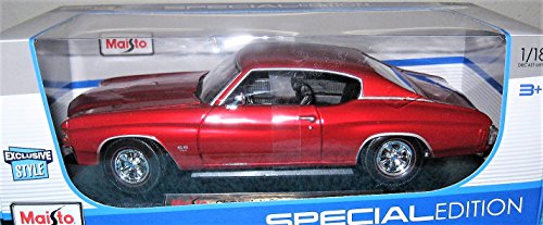 1971 CHEVROLET CHEVELLE SS 454 CRIMSON RED by MAISTO 2017 1/18th SCALE