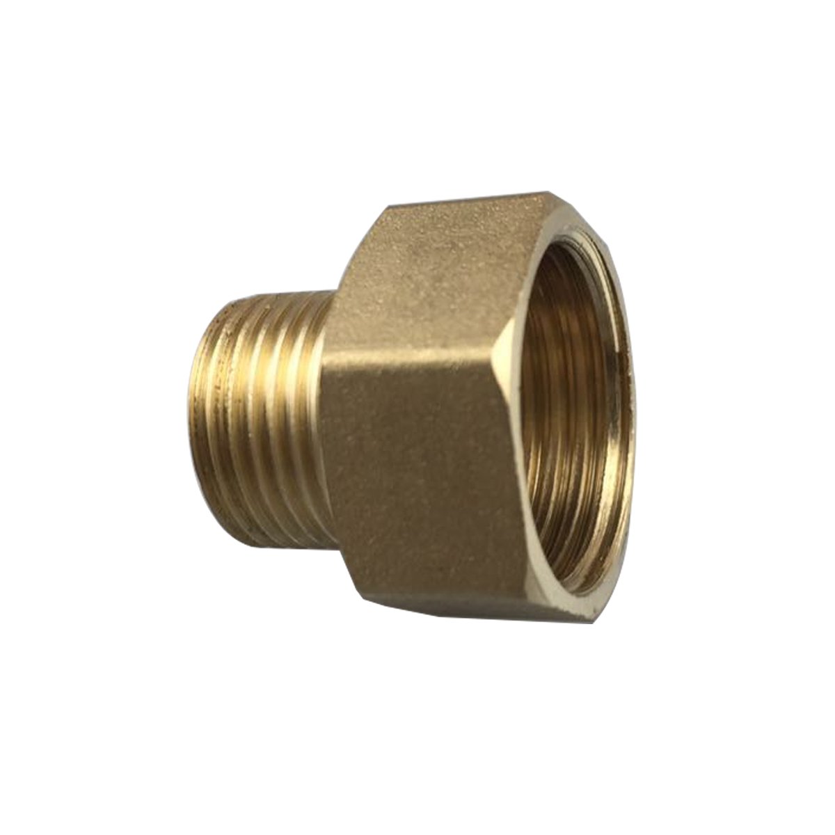 CIENCIA Brass Thread Fitting Reducer 1/2 Inch Female to 3/8 Inch Male Thread Adapter 1/2 Inch to 3/8 Inch Thread Adapter for Shower Hose, Chrome, SBA025A