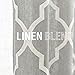 jinchan Moroccan Tile Print Curtains for Bedroom Curtain Quatrefoil Flax Linen Blend Textured Geometry Lattice Rod Pocket Window Treatment Set for Living Room 2 Panels 50