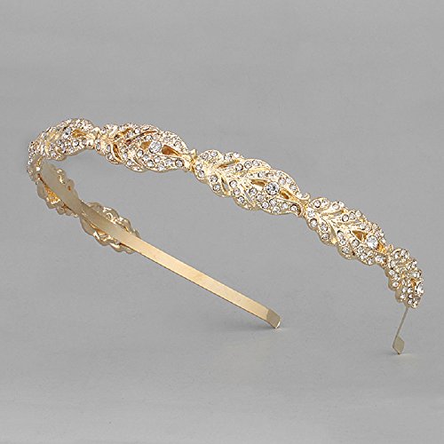 Ammei flower design rhinestone crystal wedding headband bridal he…