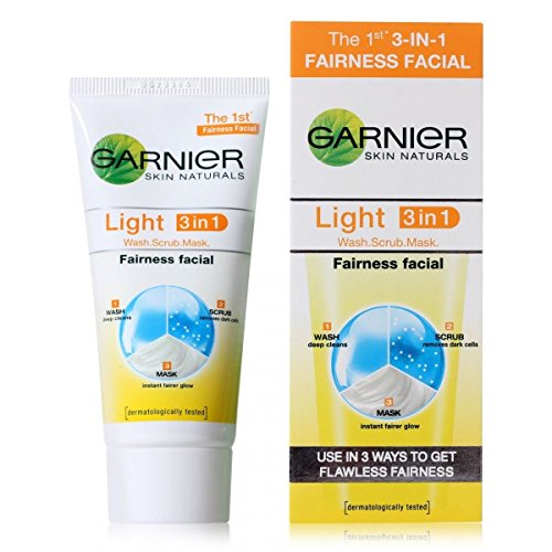 Garnier Light 3 in 1 Fairness Facial 50 gram (Wash, Scrub, Mask) Buy