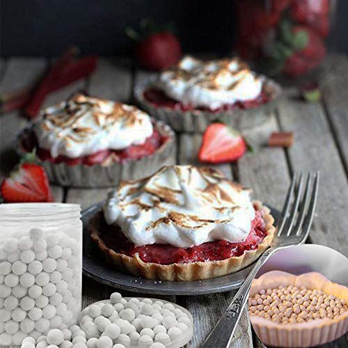 AQIMY Baking Ceramic Pie Weights 10mm Reusable Pie Crust Weights Natural Ceramic Stoneware with a storage case, 1.2LB - Thumbnail 6