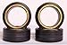 Hoppin Hydros 4 Low Pros Profile Tires with Goldwalls (for Hobby Model Kits) 1/24 1/25 Scale