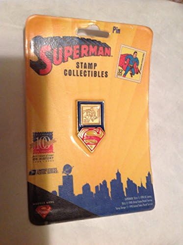 SUPERMAN STAMP COLLECTIBLES PIN