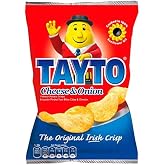 Tayto Cheese and Onion flavour crisps from Ireland (24x25g Packs)